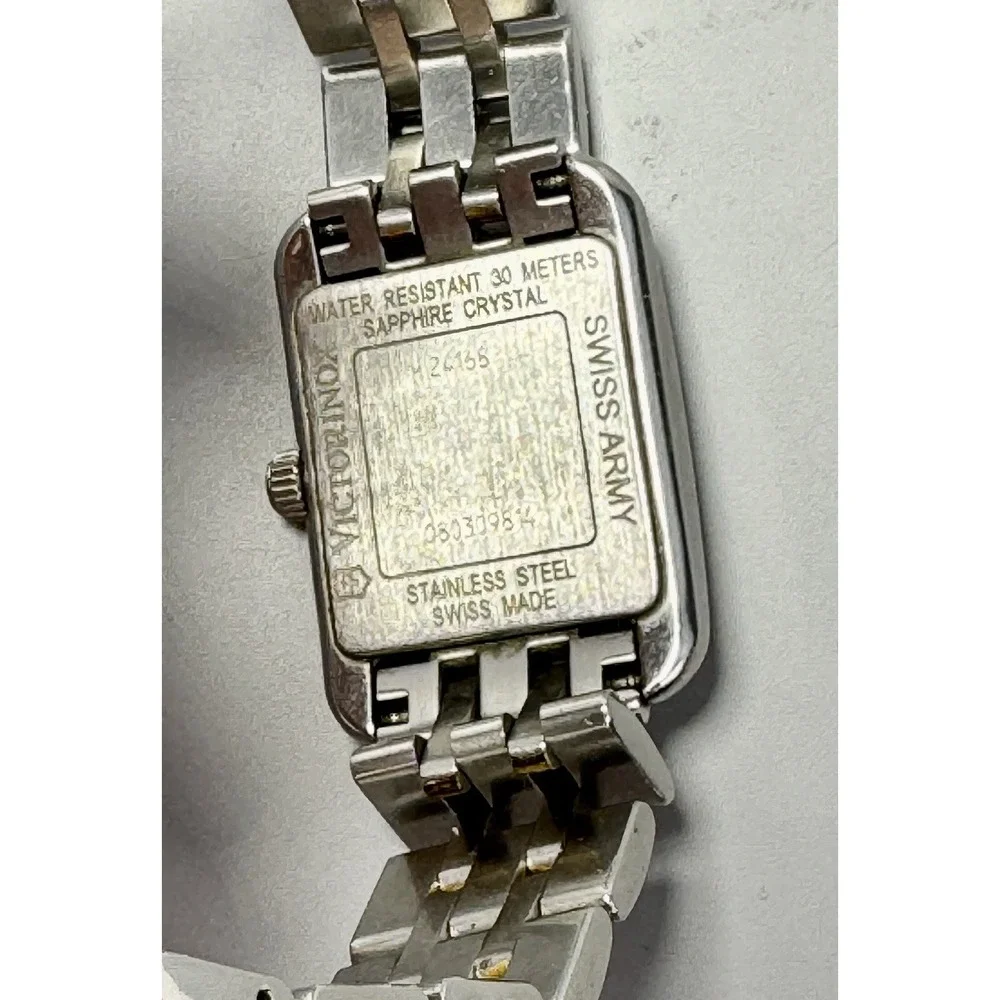 Victorinox Swiss Army Alliance 24168 Two Tone Rectangle Quartz Watch 6.75